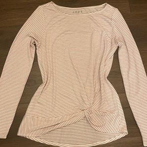 LOFT Striped Blouse Size Small